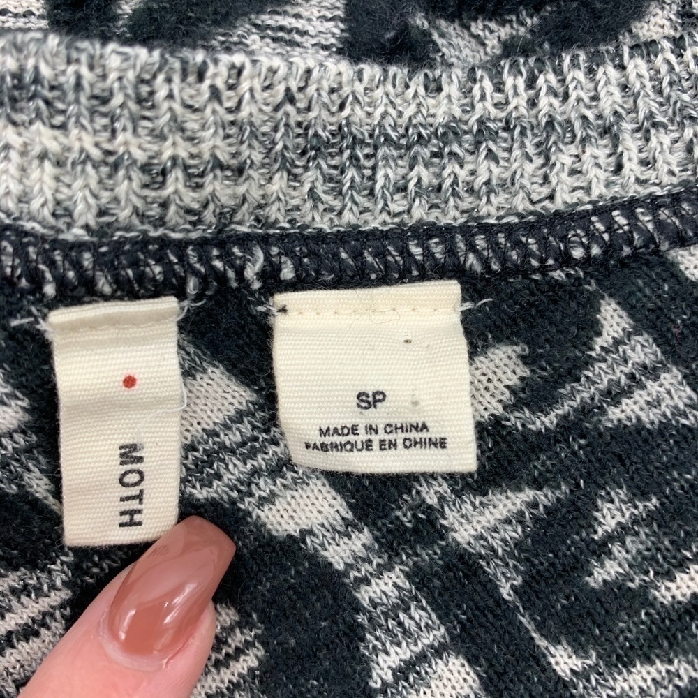 Anthropologie Moth Gray & Black Sweater Dress - Picture 4 of 6